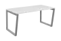 SEK-V - 16 stůl kancelářský, kovová podnož stříbrná, deska 25 mm, široký 1600 mm, bílá